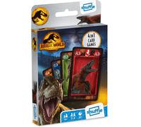 Sansh-Jurassic World Jeu De Cartes Pour Enfants ¿ 4 En 1 Snap, Paires, Familles Heureuses Et Jeu D'action, Guide De Jeu Inclus, Excellent Cadeau Pour Les Enfants À Partir De 4 Ans