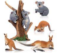 Sansh-Lot De 7 Figurines D'animaux Sauvages Australiens Figurines De Jeu Safari Figurines D'animaux De La Jungle Kangourou Koala Animaux Du Zoo, De La Forêt Sauvage Pour Jouer Ou Décorer
