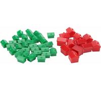 Sansh-Maisons Et Hôtels Miniatures Pour Monopoly - Pièces De Rechange En Plastique Vertes Et Rouges Pour Jeu De Société
