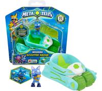 SANSH-METAZELLS Trottinette Drone Bleu + Figurine Howly S1 + 1 Carte Véhicule Transforme en Drone, Jouet Cadeau pour Garçons et Filles + 3 Ans