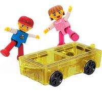 SANSH-Mini kit d'extension avec tuiles magnétiques pour voiture, camion et figurines, kit de jeu, blocs de construction magnétiques pour enfants, jouets éducatifs et menthe, compléments