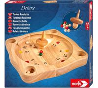 Sansh-Noris 606101930 Deluxe Roulette Tyrolienne, Jeu En Bois Classique Des Alpes, Avec Toupie, Idéale Pour Les Enfants À Partir De 6 Ans