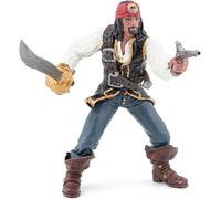 SANSH-PAPO - Figurine Pirate avec Pistolet - Monde des Pirates - à Collectionner - pour Enfants - garçons et Filles - à partir de 3 Ans