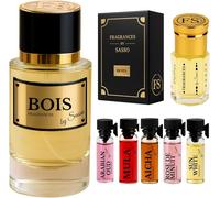 Sansh-Parfum Bois Intense ¿ ¿ Coffret Luxe ¿ Extrait De Parfum 50ml + Musc 3ml + 5 Échantillons Offerts ¿ Coffret Cadeau Homme ¿ Collection Privée