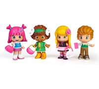 Sansh-Piny Institute Of New York - By Piny, Friends Set Lot De 4 Figurines De La Série, Michelle, Tasha, Julia Et Will, Avec 2 Accessoires, Pour Garçons Et Filles À Partir De 4 Ans, Célèbre