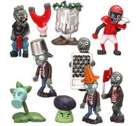 Sansh-Plants Vs Zombies Figurine, 10 Pcs Zombie Cupcake Figurine, Mini Jeu De Décoration De Personnages, Party Dekoration Figuren, Zombies Jouets Cadeau Pour Enfants Et Collectionneurs