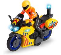 SANSH-Rescue Bike (17 cm) - Véhicule de Sauvetage Yamaha à partir de 3 Ans avec Friction et Figurine de conducteur Mobile, Moto Jouet pour Enfants avec lumière et Son, Piles incluses