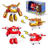 Sansh-Saison 6 Figurines Robots Transformables Du Dessin Animé Jett Sc + Golden Boy,Jouet Enfant 3 4 5 6 7 8 Ans Garcon Fille(Pack De 2 De 12 Cm)