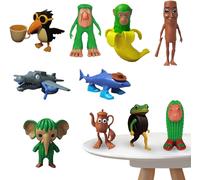 SANSH-Tralalero Tralala Figure, Tung Tung Tung Sahur Figure Toy, Italian Brainrot Figures, Tralalero Tralala Desk Decor Toy, Tung Tung Tung Sahur Figuren, Figurines d'action de Collection pour Les Fa