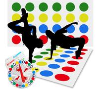 SANSH-Twister Jeux pour Enfants, Jeu de Twister avec Tapis de Sol, Twister Junior,Jeu de Societe Enfant, Jeux Anniversaire Enfants, Convient pour Le Divertissement Intérieur et Extérieur