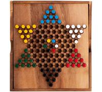 Sansh-\U2013 350300 - Dames Chinoises \U2013 Coffret De Jeu En Bois Ecologique \U2013 Jeu De Société Familial \U2013 Stratégie \U2013 2 À 6 Joueurs \U2013 À Partir De 7 Ans \U2013 13 X 14,3 X 3 Cm \U
