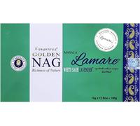Sansh-Vijayshree Golden Nag Lamare - Édition Limitée - Parfum Exclusif Sauge Blanche Lavande - 12 Boites De 15g = 180g
