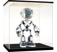 Sansh-Vitrine Pour Collection, Boite Acrylique Transparent, Vitrine Voiture Miniature, Vitrine Exposition Vitrine Acrylique Pour Figurine, Miniature, Avec Éclairage Led (10x10x10 Cm)