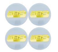 SANSHAOS 4 Pièces Autocollants Cache Moyeu pour BBS 56MM 60MM 65MM 70MM 80MM, Autocollant avec Emblème Centre de Jante Capuchons Moyeu Roue Bouchon Voiture Accessoires,G-65MM
