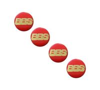SANSHAOS 4 Pièces Autocollants Cache Moyeu pour BBS 65MM, Autocollant avec Emblème Centre de Jante Capuchons Moyeu Roue Bouchon Voiture Accessoires,Red
