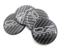 SANSHAOS 4 Pièces Autocollants Cache Moyeu pour OZ Racing 55 MM 62 MM, Autocollant avec Emblème Centre de Jante Capuchons Moyeu Roue Bouchon Voiture Accessoires,62mm