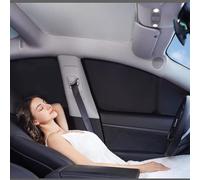 SANSHAOS Pare Soleil Voiture Rideau pour Skoda Enyaq SUV 5-Türer 2021-, Chaussette Voiture Pare Protection UV Chaleur Protection de la Vie Privée, Noir