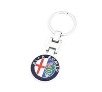 SANSHAOS Porte Clef Voiture pour Alfa Romeo Mito Giulietta Giulia Stelvio 4C 159 166 159 157 147 GT Anneau Porte Clé Voiture Accessoires Interieur comme Cadeau d'affaires pour Homme et Femme