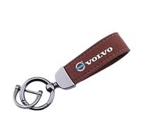 SANSHAOS Porte Clef Voiture pour Volvo S90 S60 XC60 XC40 V40 V60 S60 S80 XC90 S40 Anneau Porte Clé Voiture Accessoires Interieur comme Cadeau d'affaires pour Homme et Femme,Brown