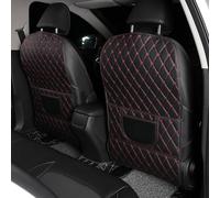 SANSHAOWUDI 2 Pièce Protecteur Dossier Siège Voiture pour Peugeot E-3008 E-5008 GT Allure 2024 2025, Dossiers Siège Avant Voiture en Cuir Imperméable Multifonctionnel Organisateur Sac de Rangement,B