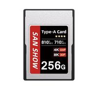 SANSHOWSD CFexpress Carte mémoire de type A, jusqu'à 810 Mo/s en lecture et 710 Mo/s en écriture pour enregistrement vidéo et photo RAW 4K 8K, compatible avec les appareils photo Sony Alpha et FX,