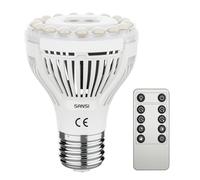 SANSI Ampoule de croissance à intensité variable 4,5W, spectre complet avec télécommande, minuterie marche/arrêt automatique 4, 8 ou 12 heures, lampe de croissance PAR20 E27