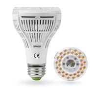 SANSI Ampoule de Croissance Plantes à Spectre Complet, E27 15W PAR25 PPF 27 | Ampoule Horticole LED pour Plantes d'Intérieur, pour Germination Croissance Floraison Fruit (Couvrage Vég 2x2 sq ft)