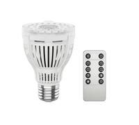 SANSI Ampoule horticole 10W, à spectre complet et à intensité variable, pour plantes d'intérieur, avec télécommande, E27, allumage et extinction automatiques