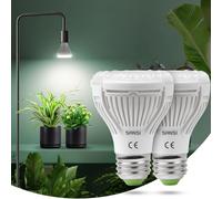 SANSI Ampoule Horticole LED E27 10W pour Plantes d'Intérieur, Lampe de Culture Plante à Spectre Complet pour Germination Croissance Floraison Fruit (PPF 17 μmol/s, Couvrage Vég 2x1 sq ft) 2pack