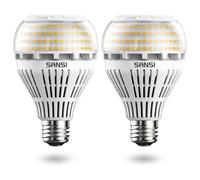 SANSI Ampoules LED E27 22W Blanc Chaud 3000K, Ampoules LED Puissantes 3000LM Haute Luminosité, Équivalent Ampoule E27 Halogène 200W, Angle 270°, Non Dimmable, Pas de Scintillement - Lot de 2
