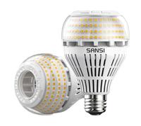 SANSI Ampoules LED E27 27W Blanc Chaud 3000K, Ampoules LED Puissantes 4000LM, Équivalent Ampoule E27 Halogène 250W, Angle 270°, Non Dimmable, Pas de Scintillement - Lot de 2