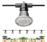 SANSI Lampe de Croissance Plantes LED à Spectre Complet, Guirlande de Culture Plantes Intérieures avec 6 Ampoules Plantes E27 12W pour Germination Croissance Floraison, IP54 Étanche (6.7 Mètres)