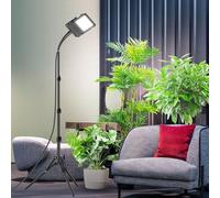 SANSI Lampe de Plantes, Lampe Horticole LED 45W à Spectre Complet 4000K avec Télécommande, Trépied Extensible de 40cm à 110cm et Bras Ajustable à 360°, Minuterie 4/8/2H, 4 Niveaux de Luminosités