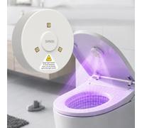 SANSI Lampe de Stérilisation UV pour Toilettes UVC LED 275nm | Élimination 99,9% des Bactéries (E. coli, Staphylocoque doré), Cycle Auto de 3 min, Rechargeable USB, Sécurisée