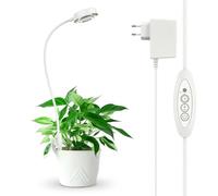 SANSI Lampe Plantes Dimmable - Croissance Horticole LED 10W à Spectre Complet, 4 Luminosités, Minuterie 3/6/12H, Culture Avec Clip Pour Petites Plantes Intérieures - Paquet de 1
