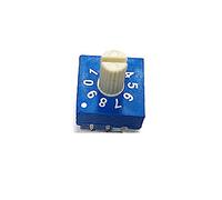 SanSixi 1/2pcs DC 24V Interrupteur de Code ERD110RS 10 bit 0-9 3:3 Codeur Rotatif avec Poignée 25mA Commutateur de Codage 10x10mm (1)