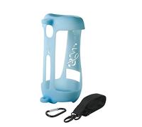 SanSixi Coque de voyage en silicone avec sangle mousqueton compatible avec haut-parleur Bluetooth sans fil JBL Pulse 5 avec étui JBL Pulse5 (bleu fluo)