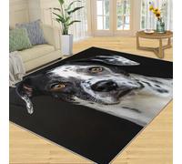 SANSJI Tapis à imprimé chien - Tapis d'intérieur lavable pour chambre à coucher - Antidérapant et à poils courts - 100 x 150 cm - Cadeau pour les amoureux des dalmatiens