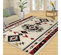 SANSJI Tapis aztèque pour salon, chambre à coucher, motif tribu géométrique 152,4 x 453,4 cm, tapis d'intérieur lavable, antidérapant et à poils courts et décoration d'intérieur