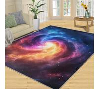 SANSJI Tapis de chambre à coucher galaxie Swirl Galaxy pour salon, tapis coloré lavable - Tapis d'intérieur antidérapant doux à poils courts et décoration d'intérieur