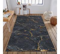 SANSJI Tapis de Décoration Luxe Léger Nordique, Entretien Facile Intérieur Moquette, Imprimé Marbre Gris Or Écologique Paillasson Intérieur - pour Décor Chambre d'enfant 80 x 150 cm
