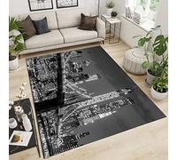 SANSJI Tapis de Décoration Pont De Brooklyn New York, Entretien Facile Intérieur Moquette, Horizon Gris Écologique Paillasson Intérieur - pour Décor Chambre d'enfant 80 x 150 cm