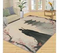 SANSJI Tapis de style japonais pour décoration d'intérieur, tapis traditionnel lavable pour salon, chambre à coucher, tapis d'intérieur antidérapant et à poils ras - Cadeau d'art oriental - 200 x 290