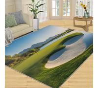 SANSJI Tapis décoratif d'intérieur, tapis paysage, terrain de golf pour salon, chambre à coucher, tapis d'intérieur antidérapant, tapis à poils ras lavables, motif lac, cadeau nature lac 180 x 270 cm