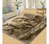 SANSJI Tapis éléphant décoratif d'intérieur 3D pour salon, chambre à coucher, tapis d'intérieur antidérapant et à poils ras - Motif éléphant d'Afrique 3D - Cadeaux d'animaux en relief - 160 x 230 cm