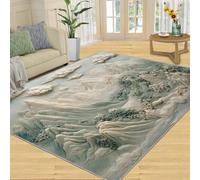 SANSJI Tapis - Gamme de montagnes - Décoration d'intérieur et cadeaux, 90 x 150 cm, tapis paysager en relief 3D pour salon, tapis lavable pour chambre à coucher, tapis antidérapant, poils courts et