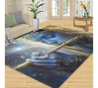 SANSJI Tapis oriental et décoration d'intérieur - 152,4 x 453,4 cm - Tapis asiatique lavable et antidérapant à poils courts - Motif femme mystérieuse - Pour chambre à coucher et salon