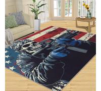 SANSJI Tapis pour adolescent pour chambre à coucher, tapis lavable de style rustique, antidérapant et à poils bas, tapis doux pour salon et intérieur