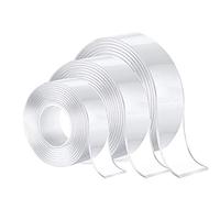 SansRealmL Ruban adhésif double face extra fort，Scotch double face Réutilisable(grand 3 cm, moyen 2 cm, petit 1 cm)