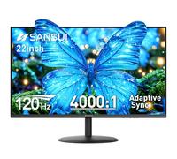 SANSUI Moniteur d'ordinateur FHD 22" 120 Hz, rapport de contraste 4000:1 avec synchronisation adaptative, HDR 100 % sRGB, HDMI 2.1 x 2, support VESA, soins des yeux pour la maison/le bureau (ES-22 x